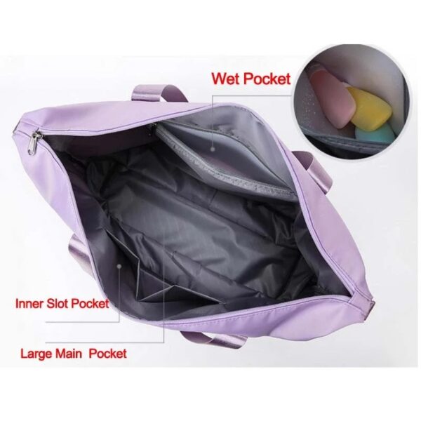 Foldable Storage Travel Bag Waterproof Large Capacity Gym Fitness Bag Weekender Overnight For Women - Image 10