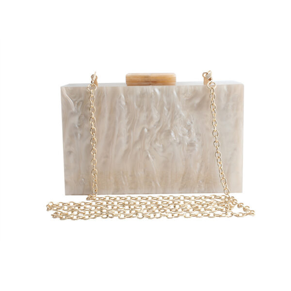 Women Handbags Marble Pattern Acrylic Bag Luxury Handbags Women Bags - Image 4