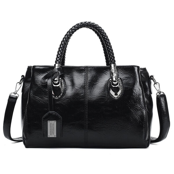 Vintage Oil Wax leather luxury handbags Women Bags - Image 5