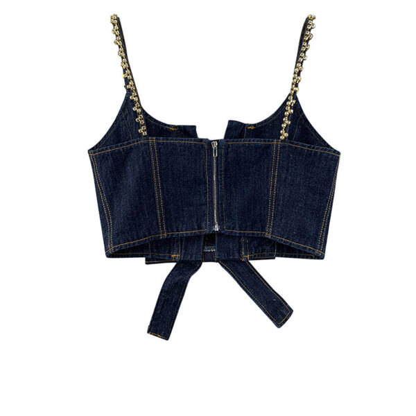 Ladies Summer New Denim Camisole Commuter - Image 2