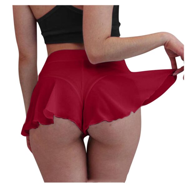 Hip-lift Tight-fitting Ladies Dance Ruffle Shorts