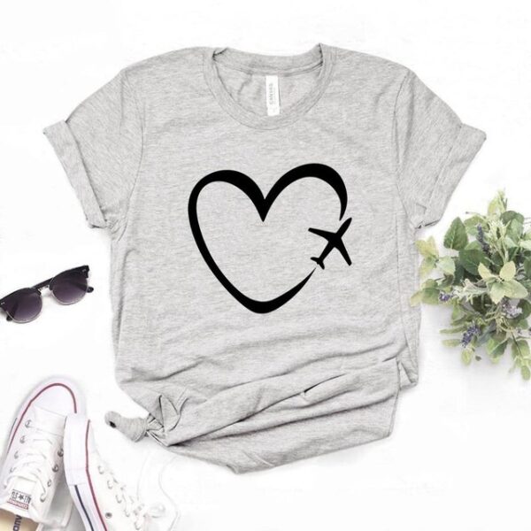 Travel Plane Beloved Print Ladies t-Shirt - Image 3