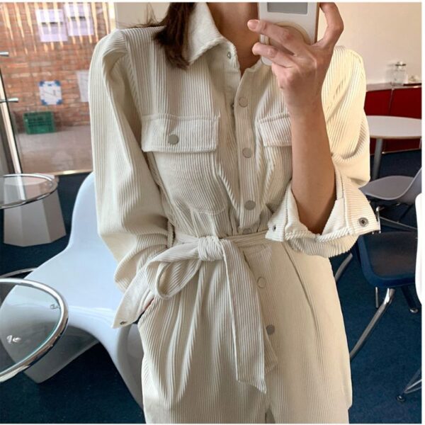 New Spring Long Sleeve Lapel Women Casual Jumpsuits - Image 8