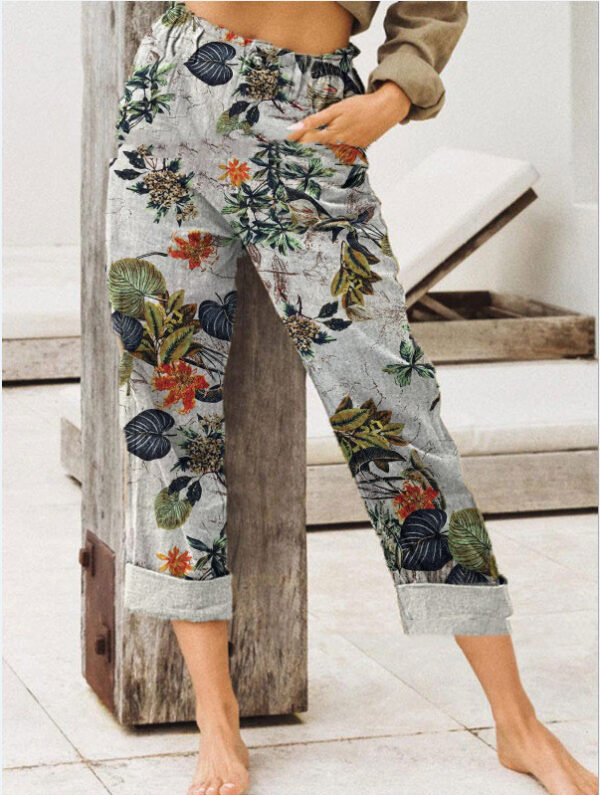 Ladies Casual Pants Cotton And Linen Casual Pants - Image 5