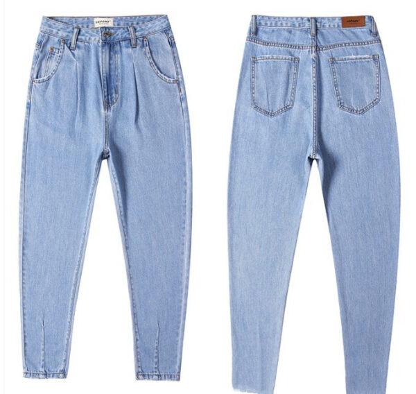 Ladies Loose Casual Denim Trousers - Image 3