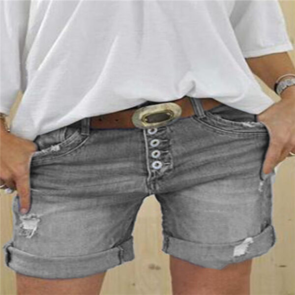 Ladies Denim Shorts Ripped Sexy Denim Shorts - Image 5