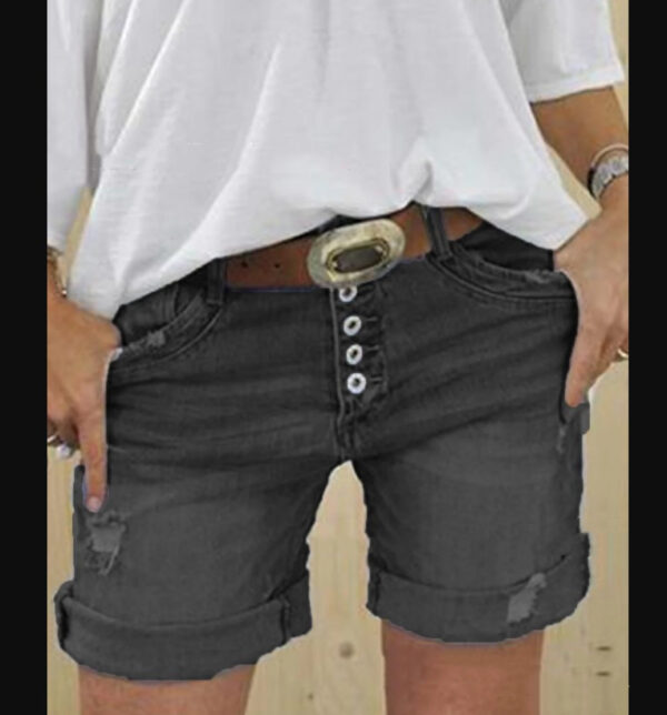 Ladies Denim Shorts Ripped Sexy Denim Shorts - Image 4