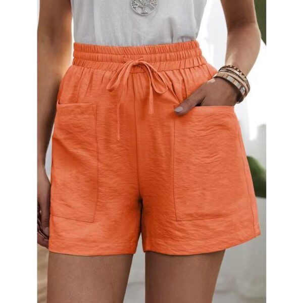 Fashion Ladies Loose Linen Casual Shorts - Image 3