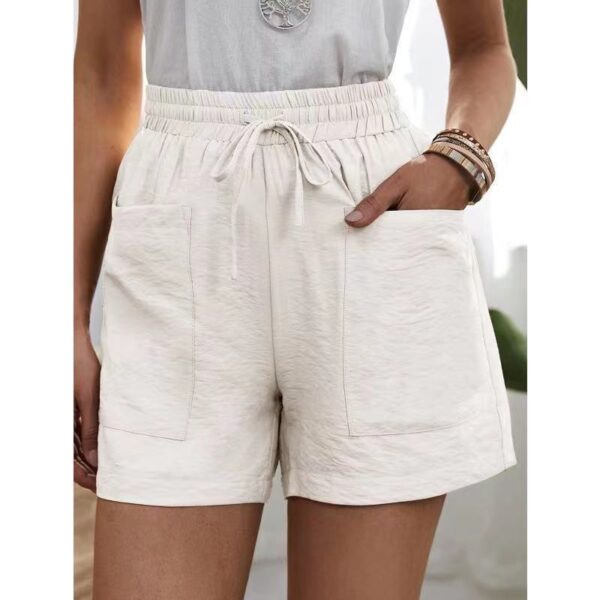 Fashion Ladies Loose Linen Casual Shorts - Image 7