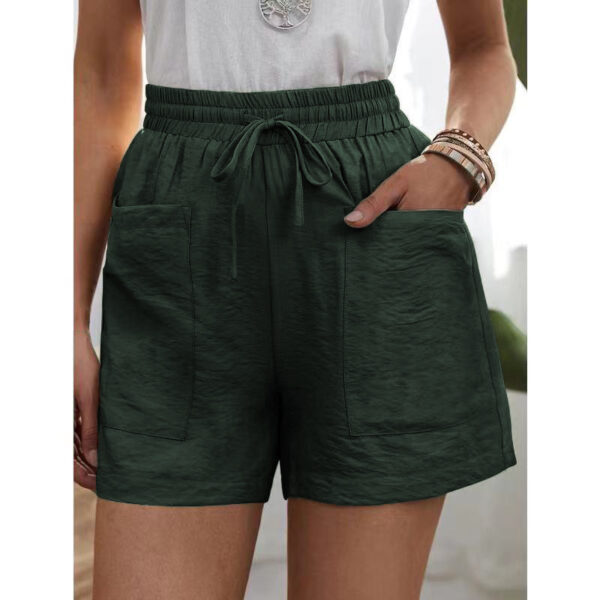 Fashion Ladies Loose Linen Casual Shorts - Image 8