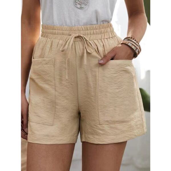 Fashion Ladies Loose Linen Casual Shorts - Image 2