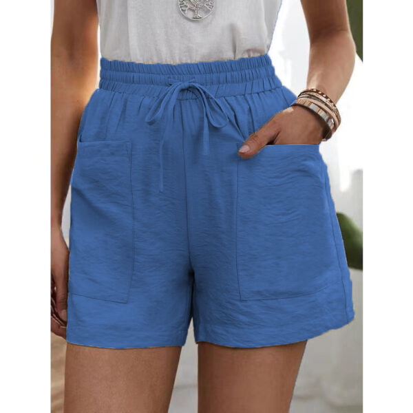 Fashion Ladies Loose Linen Casual Shorts - Image 10