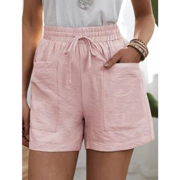 Fashion Ladies Loose Linen Casual Shorts - Image 6