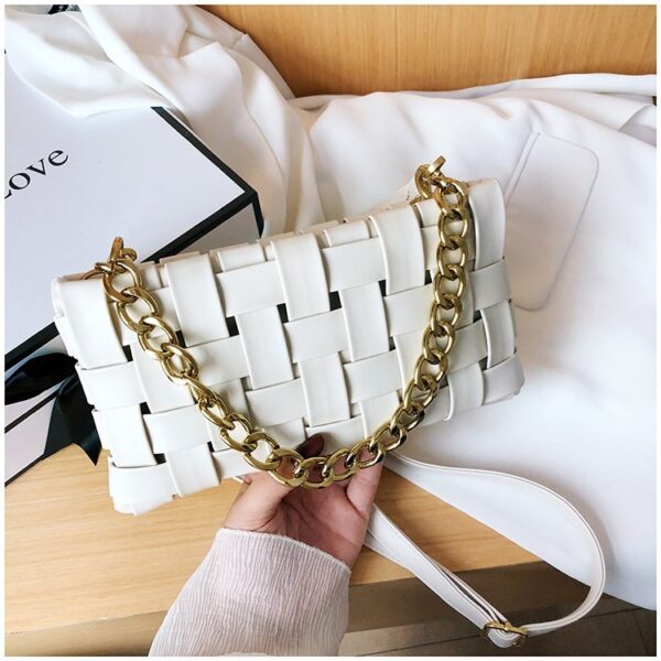 Luxury Weave Women Bags Top Quality Pu Leather Lady Shoulder - Image 4