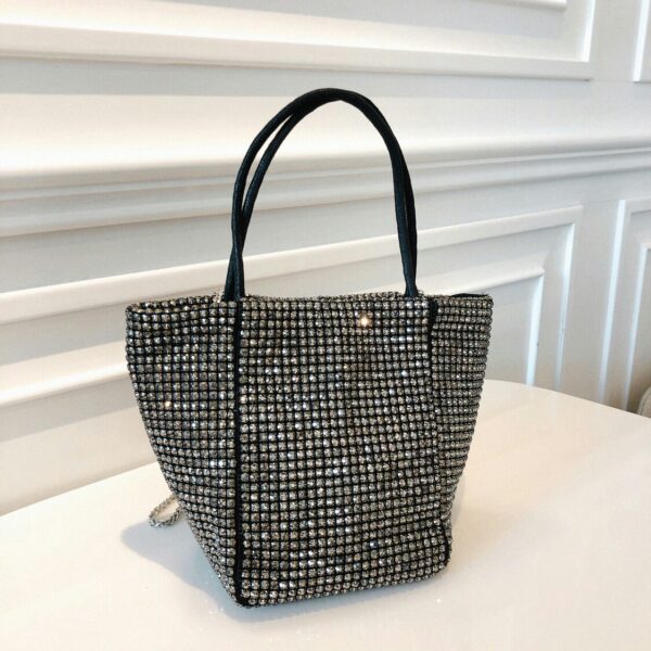 Bling Rhinestone Evening Handbag Women Luxury Fashion Diamonds Chain Shoulder Bags - Image 4