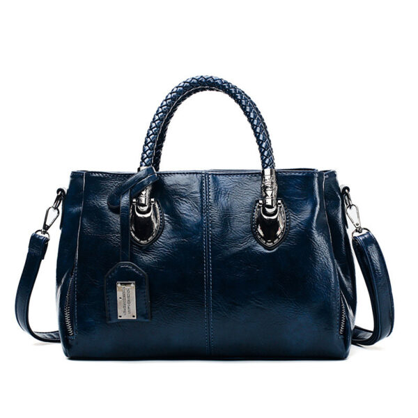 Vintage Oil Wax leather luxury handbags Women Bags - Image 6