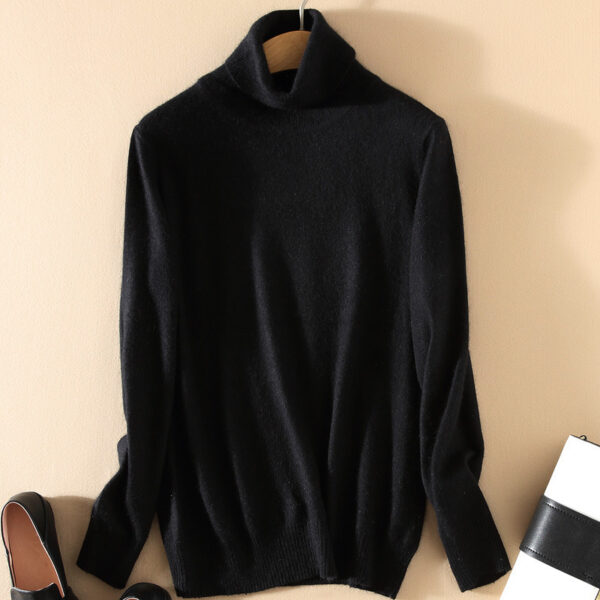 Knit turtleneck sweater winter ladies