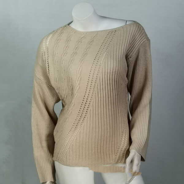 Ladies Sweater Ladies Retro Top Lazy Knitted Cashmere Sweater - Image 2