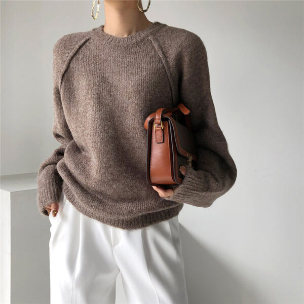 Ladies Warm Loose Knit Sweater All Match