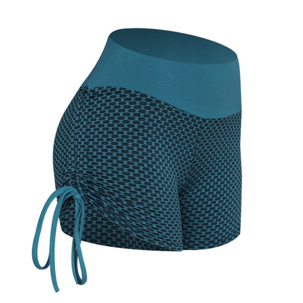 Fashionable Ladies Mesh Honeycomb Yoga Shorts - Image 8