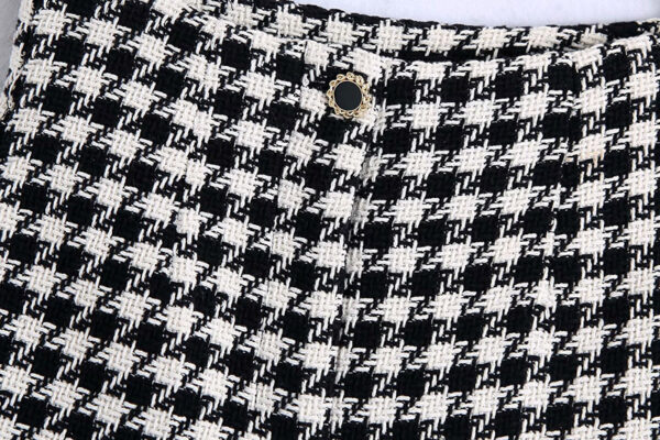 Fashion Ladies Houndstooth Texture Suit Big Shorts - Image 3