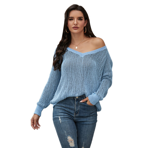 Ladies loose-fit pullover sweater knit sweater - Image 2