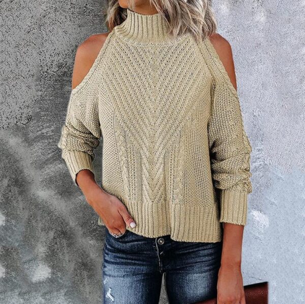 Autumn And Winter New Off-shoulder Sweater Ladies