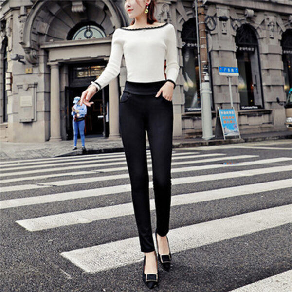 Ladies black pencil pants - Image 2