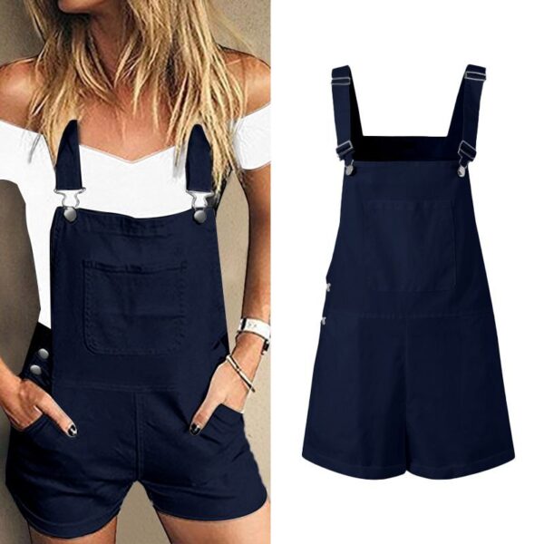 Casual Sports Double Shoulder Denim Overalls Women's Clothing