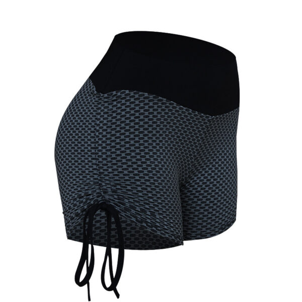 Fashionable Ladies Mesh Honeycomb Yoga Shorts - Image 3