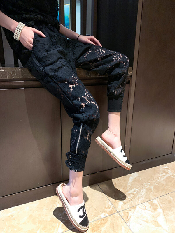 Ladies Fashion Lace Stitching Casual Pants - Image 5