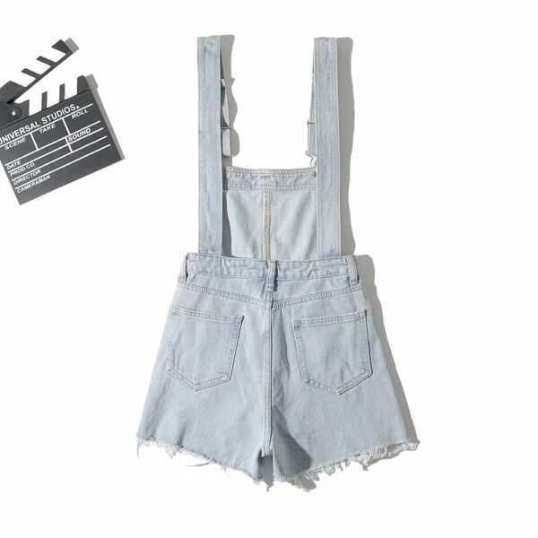 Strap Ripped Denim Shorts Ins Women's Clothing - Image 6