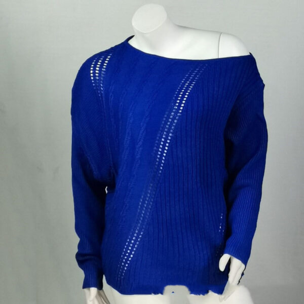 Ladies Sweater Ladies Retro Top Lazy Knitted Cashmere Sweater - Image 6