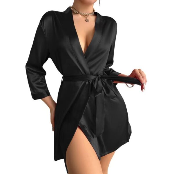 Fashion Personality New Solid Color Ladies' Robe - Image 6