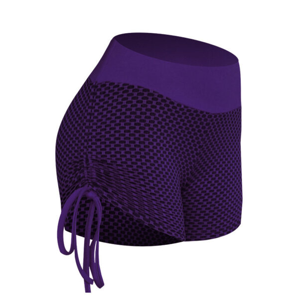 Fashionable Ladies Mesh Honeycomb Yoga Shorts - Image 9