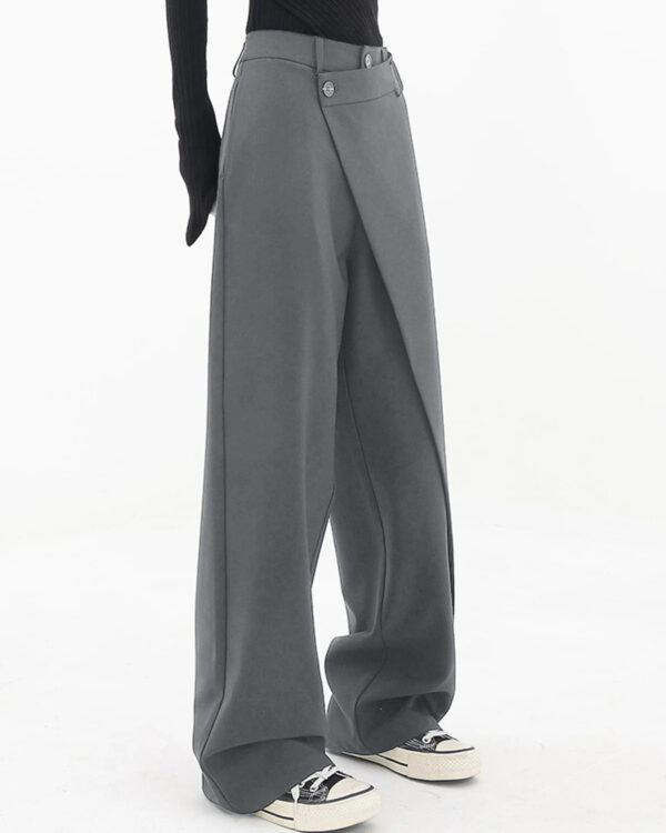 Irregular Wide-leg Pants Ins Fashion Loose Trousers Women's Clothing - Image 4