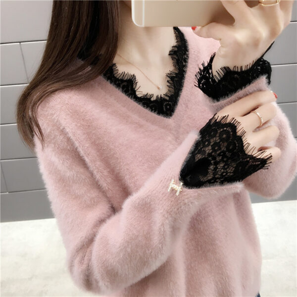 Fashion All-match Ladies Mink Fleece Sweater - Image 6