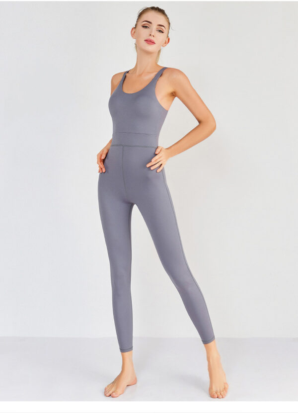 Double-sided Yoga Jumpsuit Hip-showing Breathable Dancing Dress - Image 7