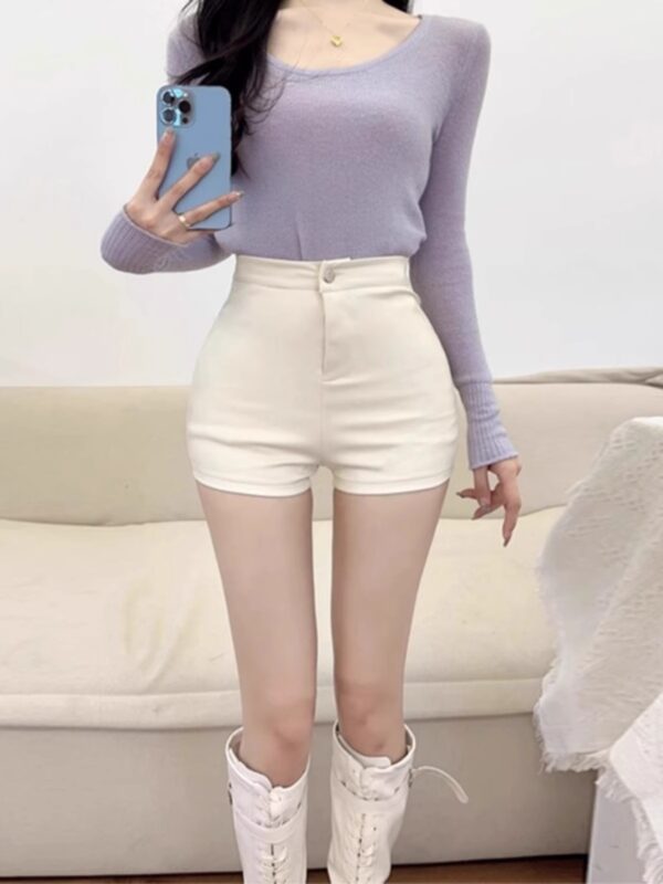 Ladies New High Waist Slimming And Tight Shorts - Image 6