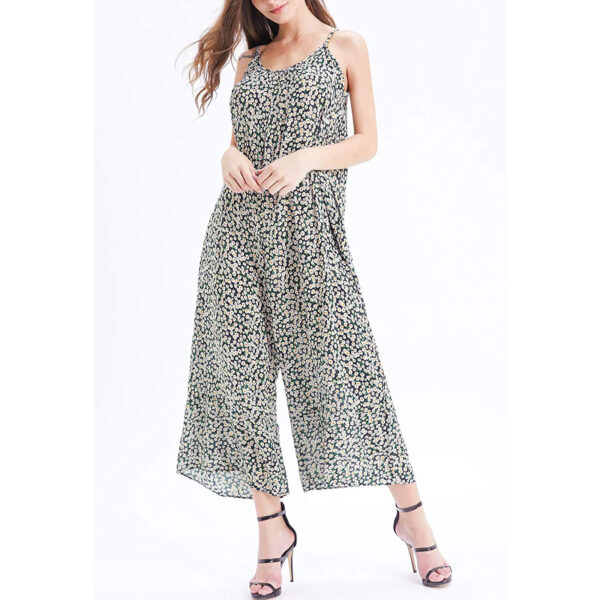 Fashion Sling Pocket Casual Wide Jumpsuit - Image 6