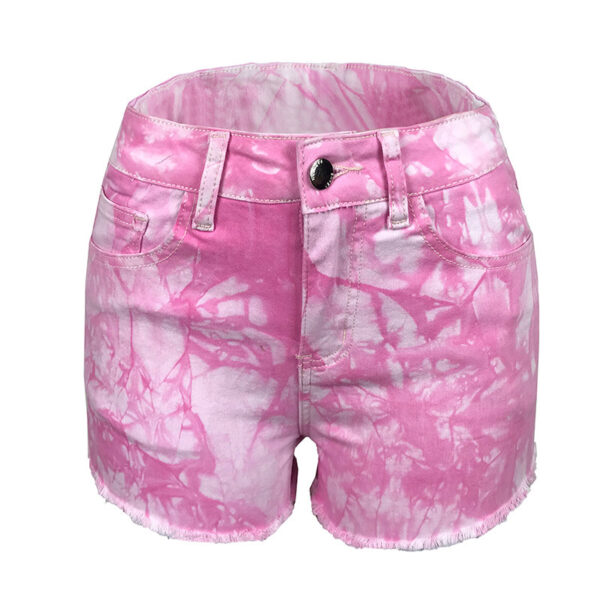 Explosive Style Elastic Ripped Hole Ladies Denim Shorts - Image 4