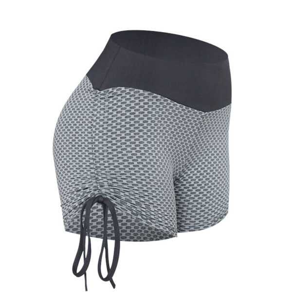 Fashionable Ladies Mesh Honeycomb Yoga Shorts - Image 2