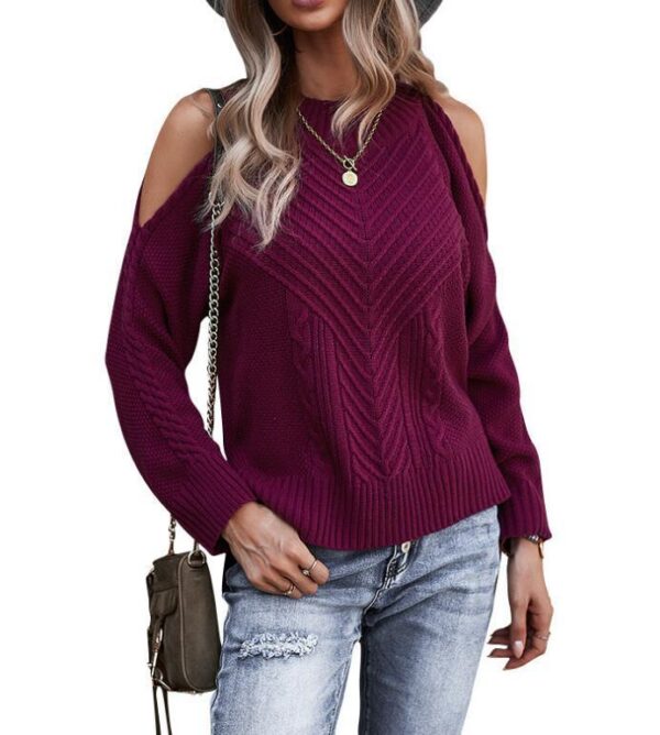 Autumn And Winter New Off-shoulder Sweater Ladies - Image 6