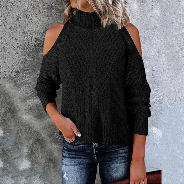 Autumn And Winter New Off-shoulder Sweater Ladies - Image 4