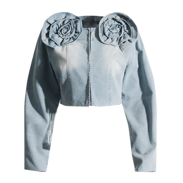 Design Long Sleeve Three-dimensional Decoration Denim Clothing - Image 8