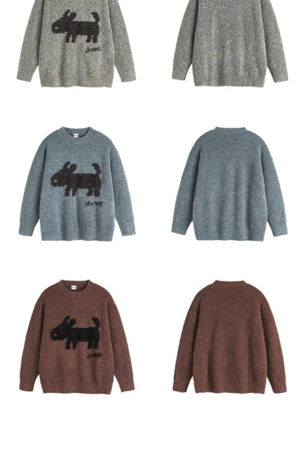 Puppy Pattern Sweater Men's And Women's Sweaters - Image 5