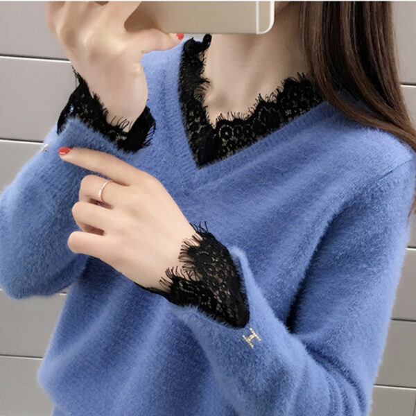 Fashion All-match Ladies Mink Fleece Sweater - Image 4