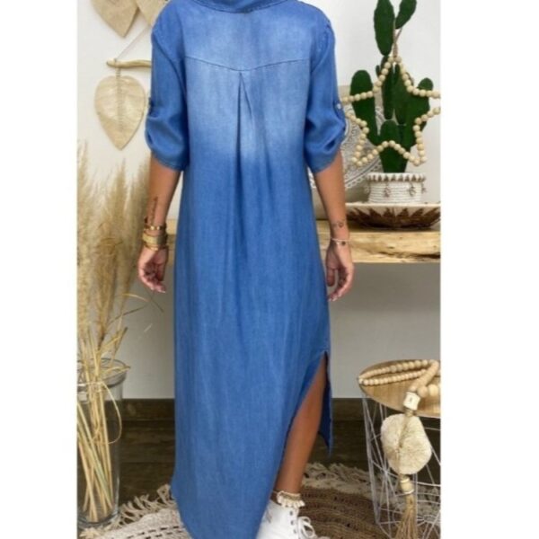 Plus Size Women's Clothing, Foreign Trade Plus Size, New Washed Denim Dresses - Image 3