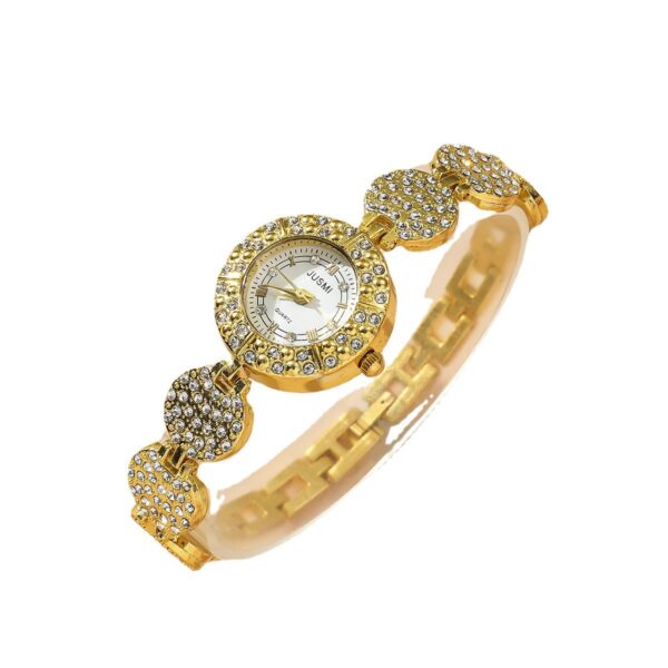 Diamond Luxury Bracelet Watch Set Ladies - Image 3