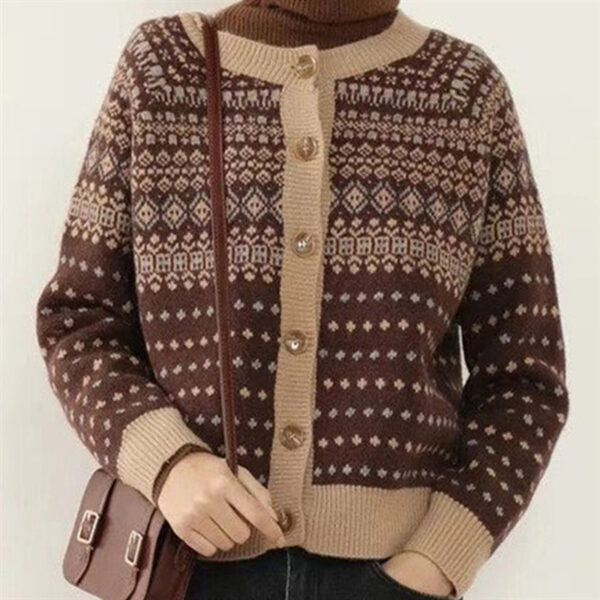 Spring And Autumn Knitted Cardigan Jacket Ladies Sweater Versatile - Image 2